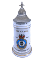 Canadian RCAF No 4 Wing HQ Sgt Neal Presented Tankard CF-5 Fighter Top Nude Base