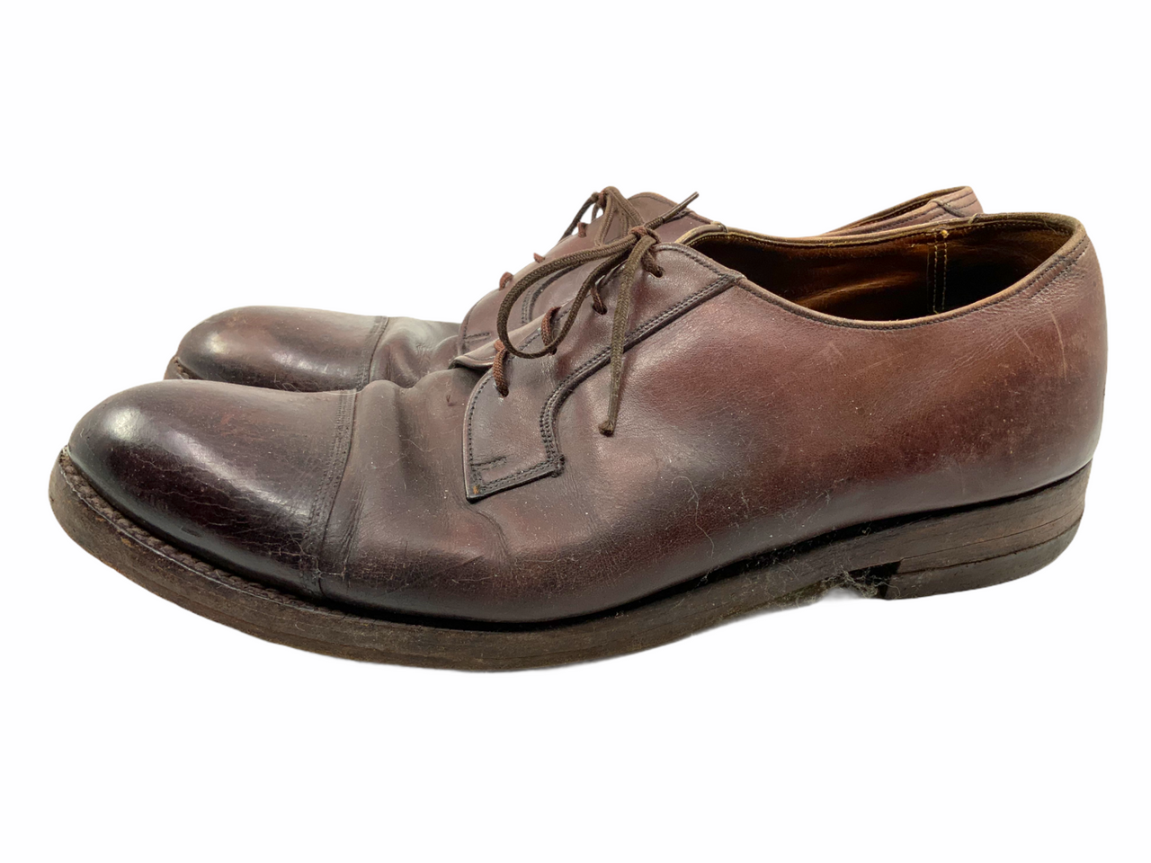 WW2 Canadian British Officers Ox Blood Leather Shoes Size 10 WW2 Canadian British Officers Ox Blood Leather Shoes Size 10