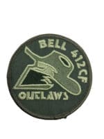 Royal Canadian Air Force Bell 412CF Outlaws Course Crest Patch Royal Canadian Air Force Bell 412CF Outlaws Course Crest Patch