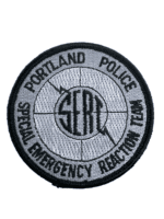 US Portland Oregon SERT Special Emergency Reaction Team Black Edge Police Patch