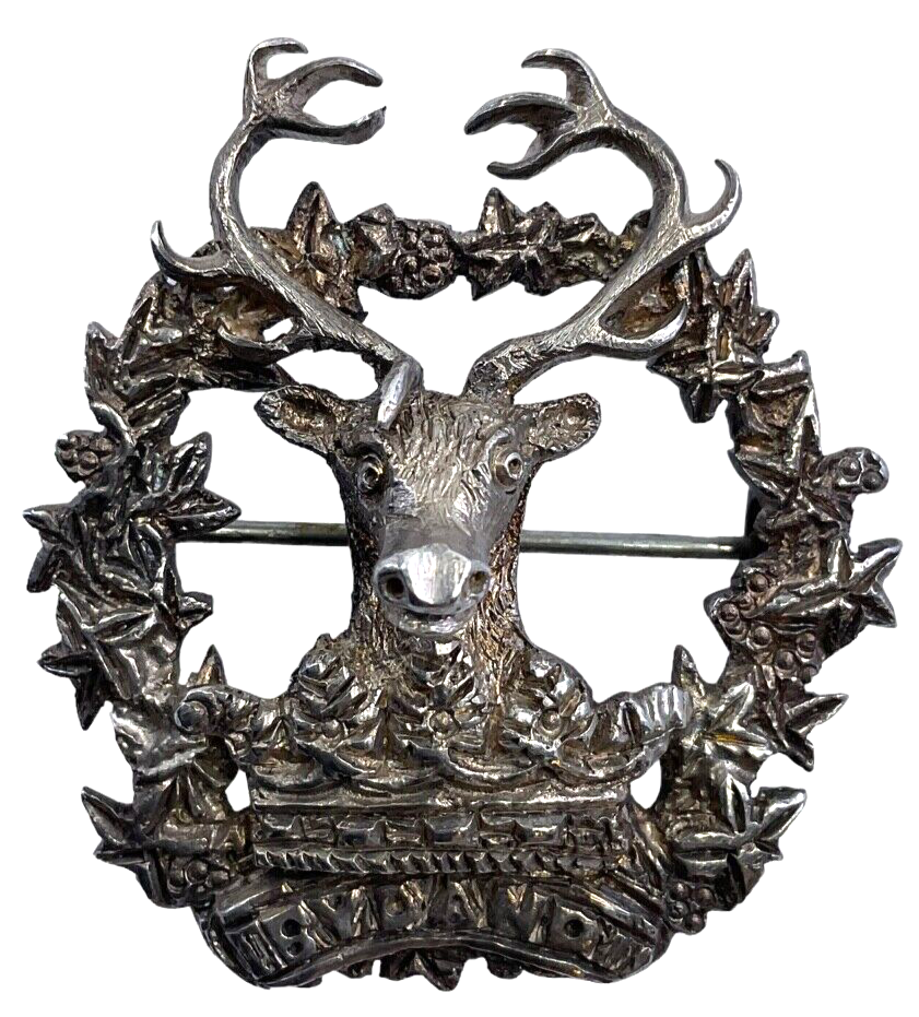 British Gordon Highlanders Scottish Silver 1900 Dated Sweetheart Pin Badge British Gordon Highlanders Scottish Silver 1900 Dated Sweetheart Pin Badge
