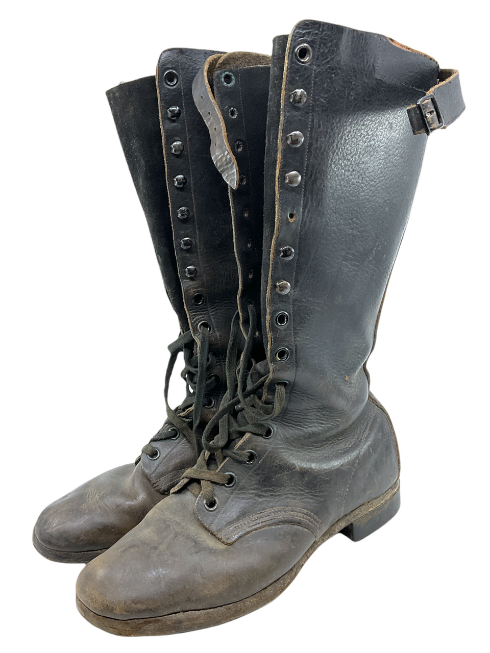 WW1 Canadian British CEF BEF Trench Boots Black Leather WW1 Canadian British CEF BEF Trench Boots Black Leather
