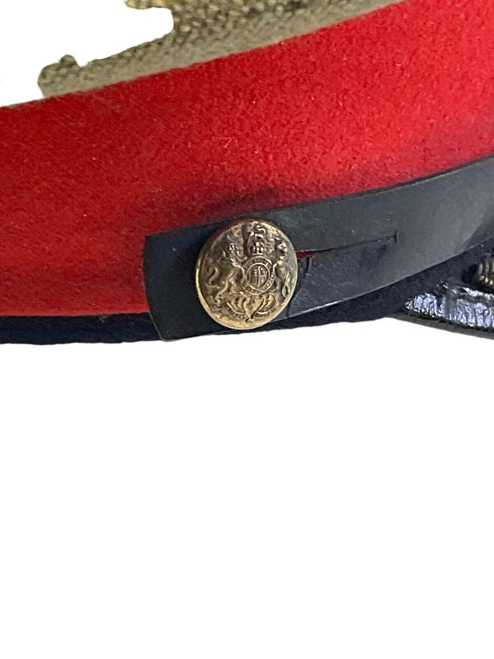 WW2 Canadian Brigadier Generals Peak Cap Hat with Khaki Cover Muir Cap Co 7 1/4 WW2 Canadian Brigadier Generals Peak Cap Hat with Khaki Cover Muir Cap Co 7 1/4