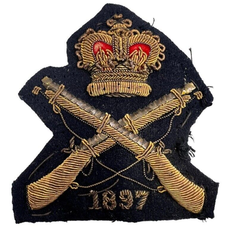 British Victorian Prize Marksman 1897 Bullion Wire Qualification Badge Insignia British Victorian Prize Marksman 1897 Bullion Wire Qualification Badge Insignia