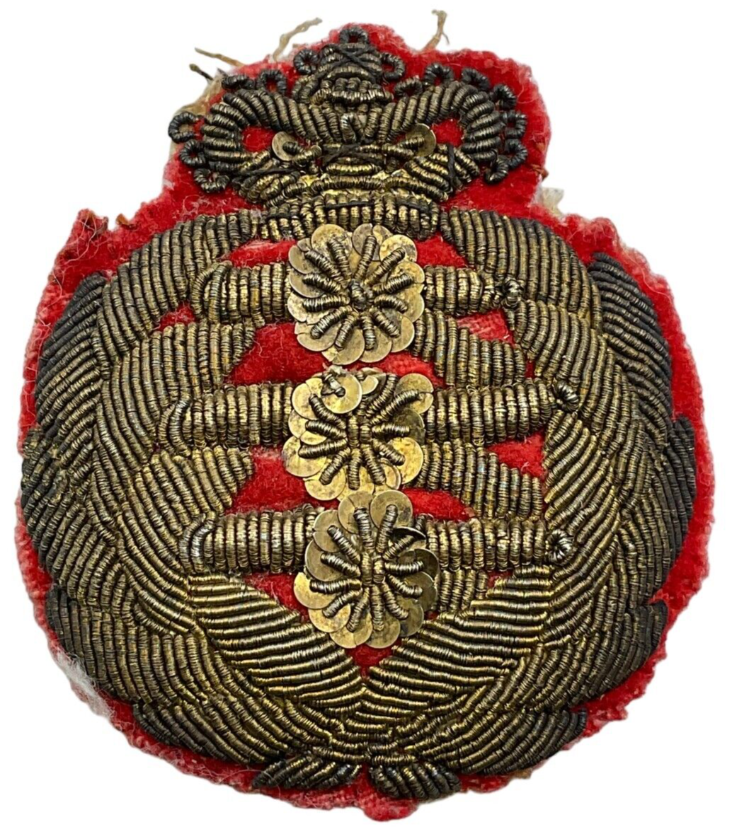 British Victorian Royal Artillery Bullion Wire Prize Badge Patch British Victorian Royal Artillery Bullion Wire Prize Badge Patch