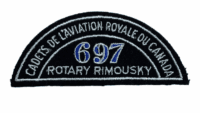 Canadian RCAF RCAC Air Cadets 697 Squadron Rotary Rimoulsky Black Shoulder Title