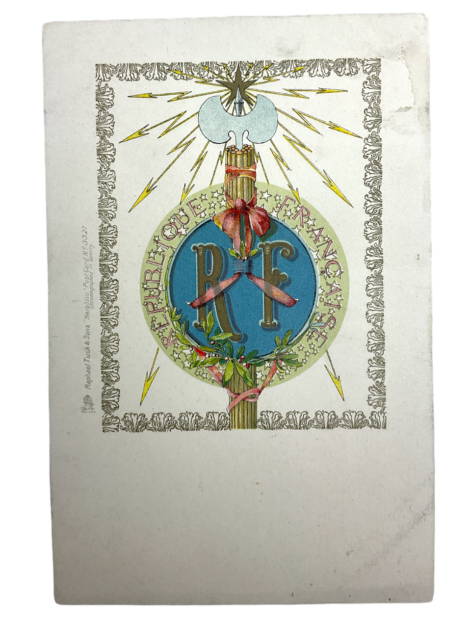 WW1 French Patriotic Postcard Republique Francaise WW1 French Patriotic Postcard Republique Francaise