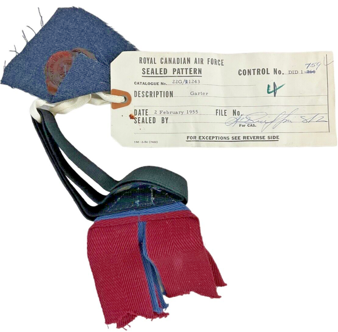 Canadian Forces RCAF Band Red and Blue Hose Tops Garter Sealed Pattern Pair Canadian Forces RCAF Band Red and Blue Hose Tops Garter Sealed Pattern Pair