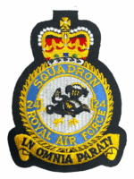 British Forces RAF 24th Squadron Crest Flight Suit Badge