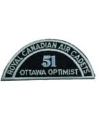 Canadian RCAF RCAC Air Cadets 51 Squadron Ottawa Green Shoulder Title Canadian RCAF RCAC Air Cadets 51 Squadron Ottawa Green Shoulder Title
