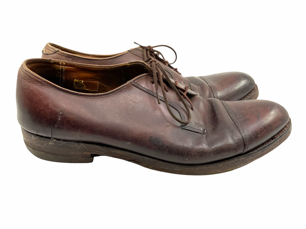 WW2 Canadian British Officers Ox Blood Leather Shoes Size 10 WW2 Canadian British Officers Ox Blood Leather Shoes Size 10