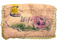 WW2 US Artillery AA CAMP STEWART Sweetheart Hankie Wallet Pouch 10 x 7 Inch