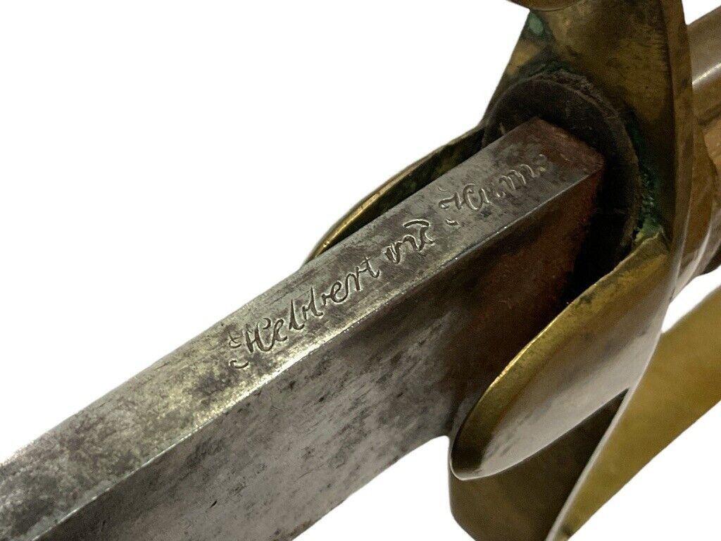 British Victorian Artillery Hanger Sword with Scabbard British Victorian Artillery Hanger Sword with Scabbard