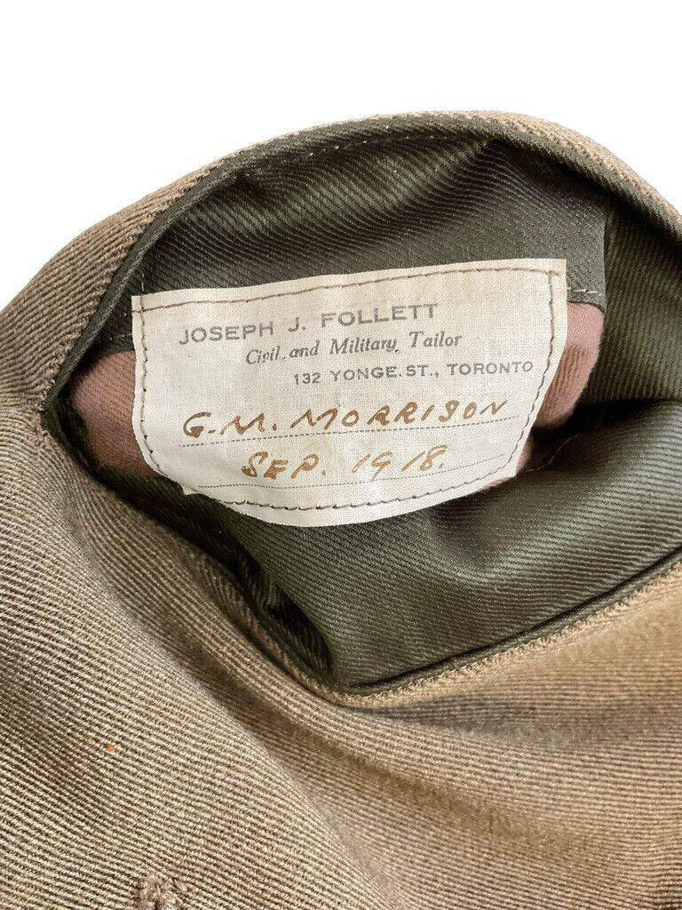 WW1 Canadian CEF RAF Named Officers Pilots Uniform with Medal and Research WW1 Canadian CEF RAF Named Officers Pilots Uniform with Medal and Research