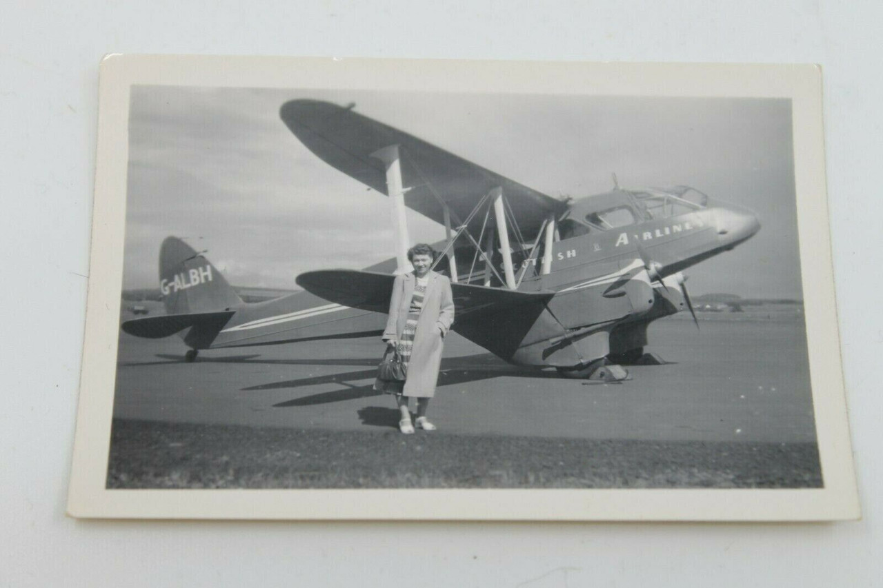 British Airways Dragon Rapide Aircraft Original Photo Photograph British Airways Dragon Rapide Aircraft Original Photo Photograph