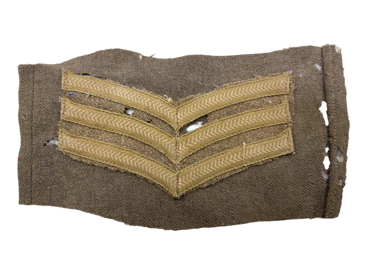 WW1 Canadian British BEF CEF Cut Off Sergeant Rank On Sleeve Piece WW1 Canadian British BEF CEF Cut Off Sergeant Rank On Sleeve Piece