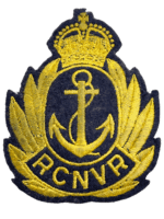 WW2 Canadian RCNVR Jacket Patch 4.5 Inch Yellow