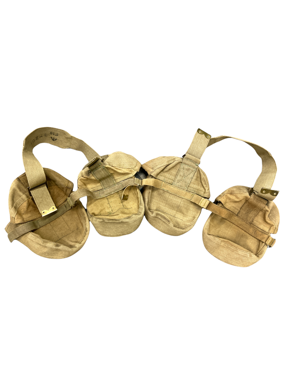 WW1 British BEF Lewis Pouches X 4 1918 Dated P08 Pattern