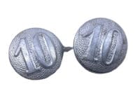 WW2 German Army 10th Company Shoulder Buttons Pair