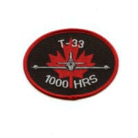 RCAF CAF Canadian T-33 1000 Hours Squadron Colour Crest Patch