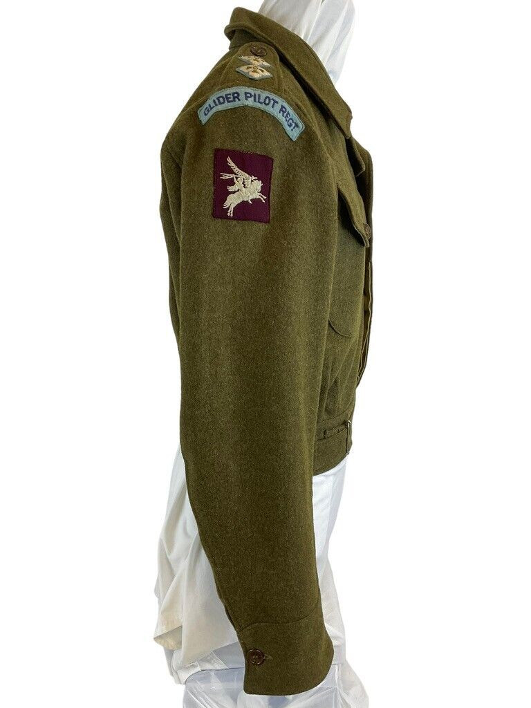 WW2 British RAF Glider Pilot Regiment Officers Battle Dress Jacket Dated 1943 WW2 British RAF Glider Pilot Regiment Officers Battle Dress Jacket Dated 1943