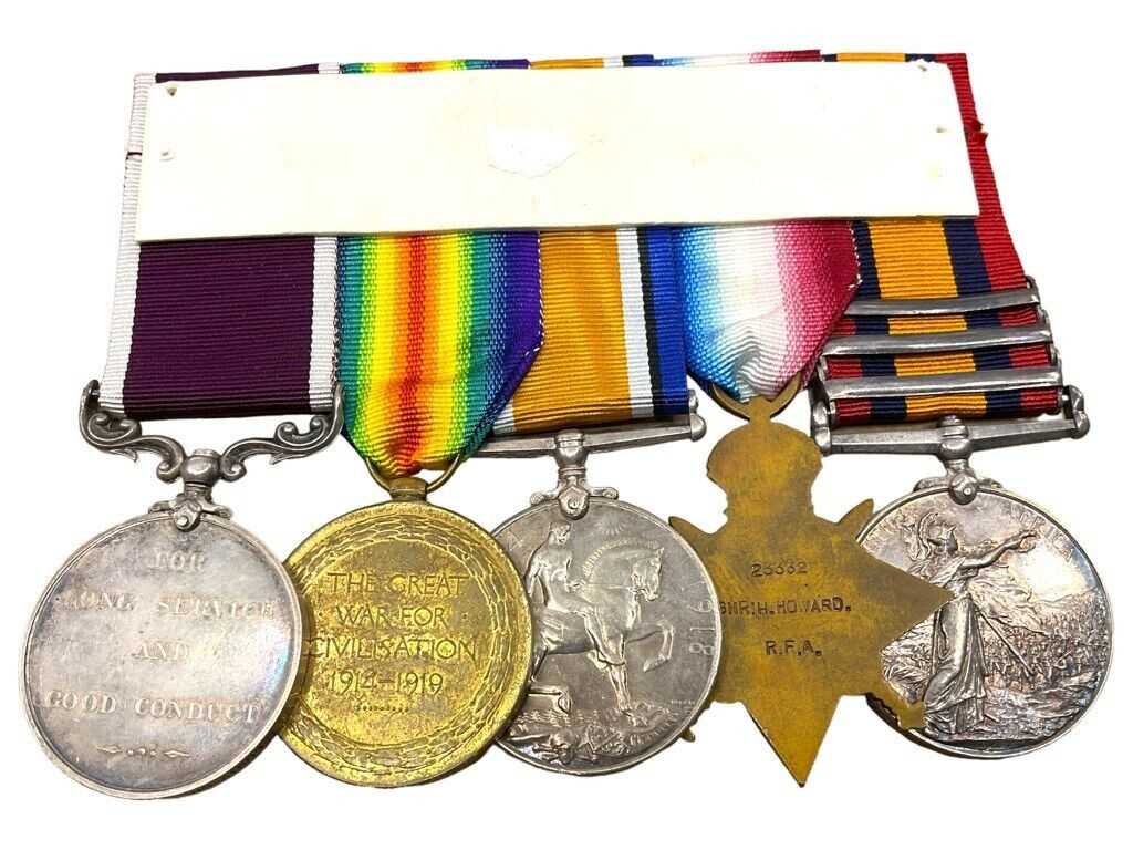 British Boer War QSA Trio Medal Group Q Battery RHA VC Action Gnr H Howard British Boer War QSA Trio Medal Group Q Battery RHA VC Action Gnr H Howard