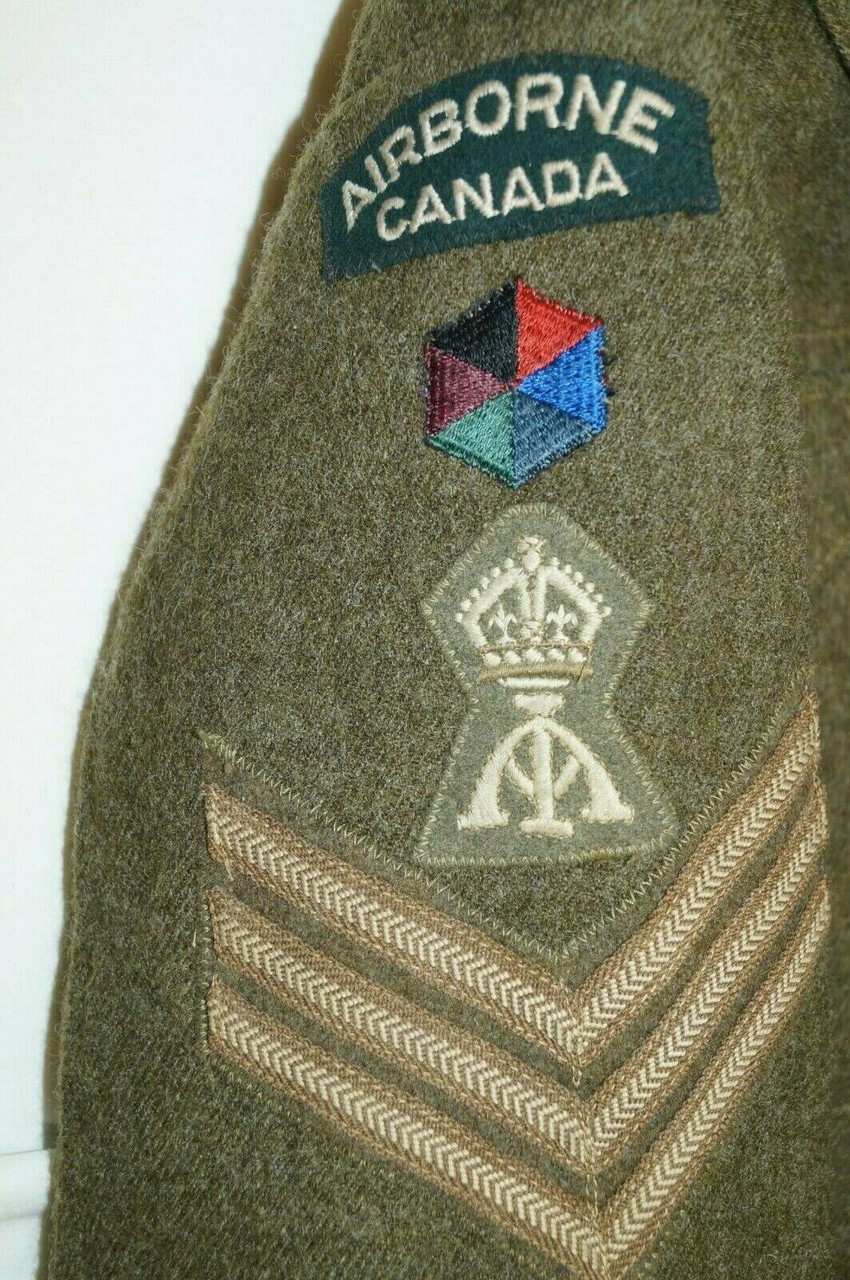 WW2 Canadian Airborne Canada Sgt Battle Dress Jacket WW2 Canadian Airborne Canada Sgt Battle Dress Jacket