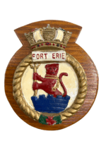 Canadian RCN Navy HMCS Fort Erie Cast Ships Crest Plaque 6 x 5 Inches Canadian RCN Navy HMCS Fort Erie Cast Ships Crest Plaque 6 x 5 Inches