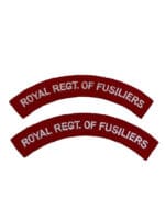 British Royal Regiment of Fusiliers Shoulder Titles Insignia Pair