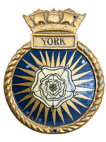 British HMS YORK Cast Metal Plaque 5 x 4 Inch British HMS YORK Cast Metal Plaque 5 x 4 Inch