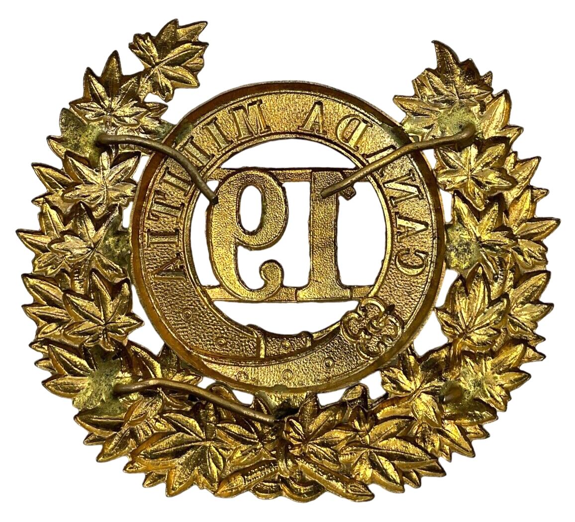 Victorian Canadian Militia 19th Lincoln Officers Helmet Plate Victorian Canadian Militia 19th Lincoln Officers Helmet Plate