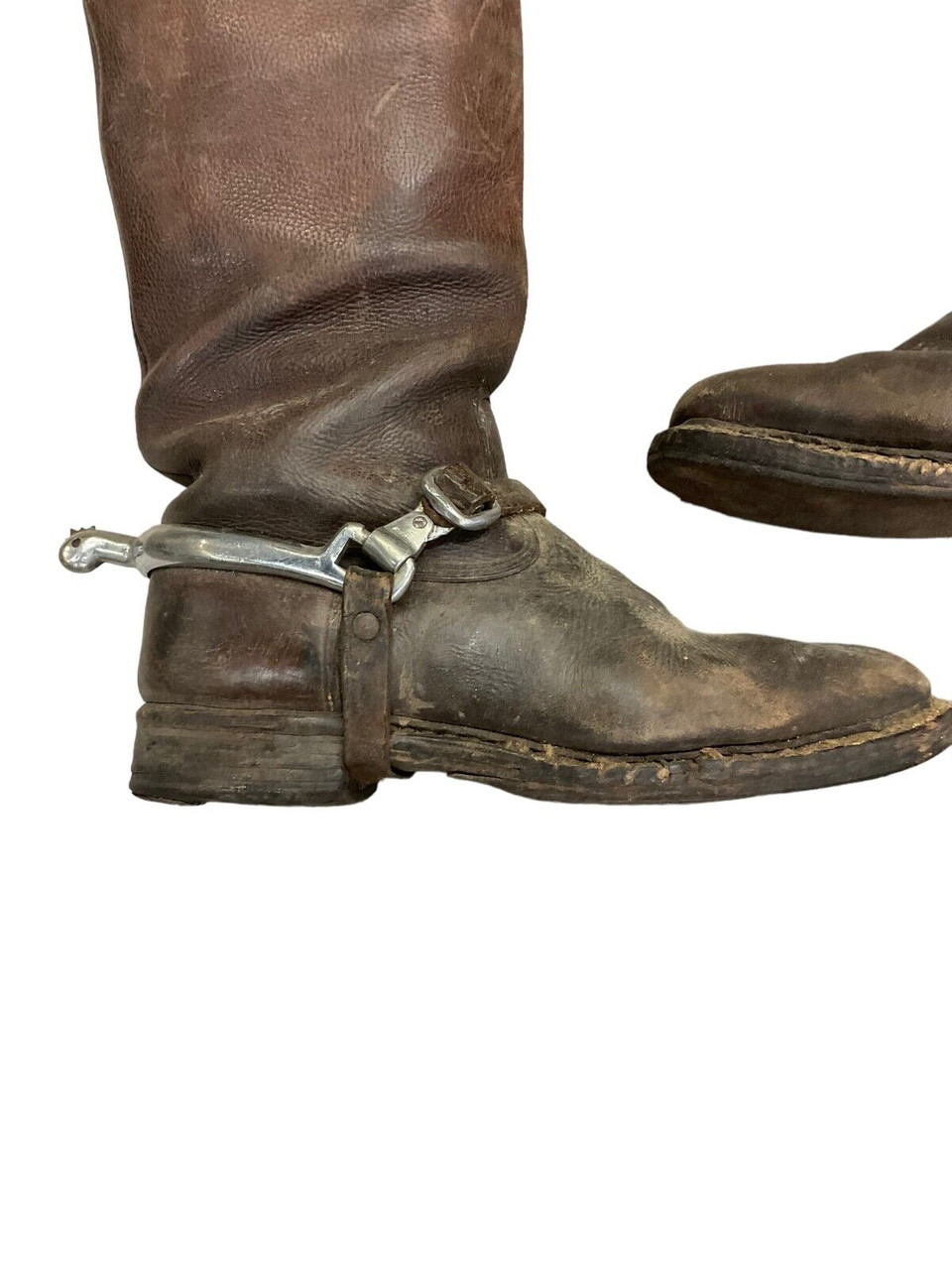 WW1 Canadian CEF Officers High Top Leather Boots with C Broad Arrowed Spurs WW1 Canadian CEF Officers High Top Leather Boots with C Broad Arrowed Spurs