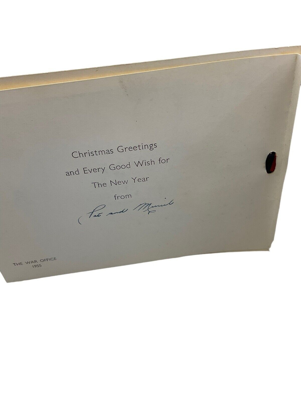 British War Office 1955 Christmas Card British War Office 1955 Christmas Card