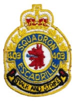 Canadian Forces RCAF 403 Squadron Heraldic Crest Small Baseball Hat Size