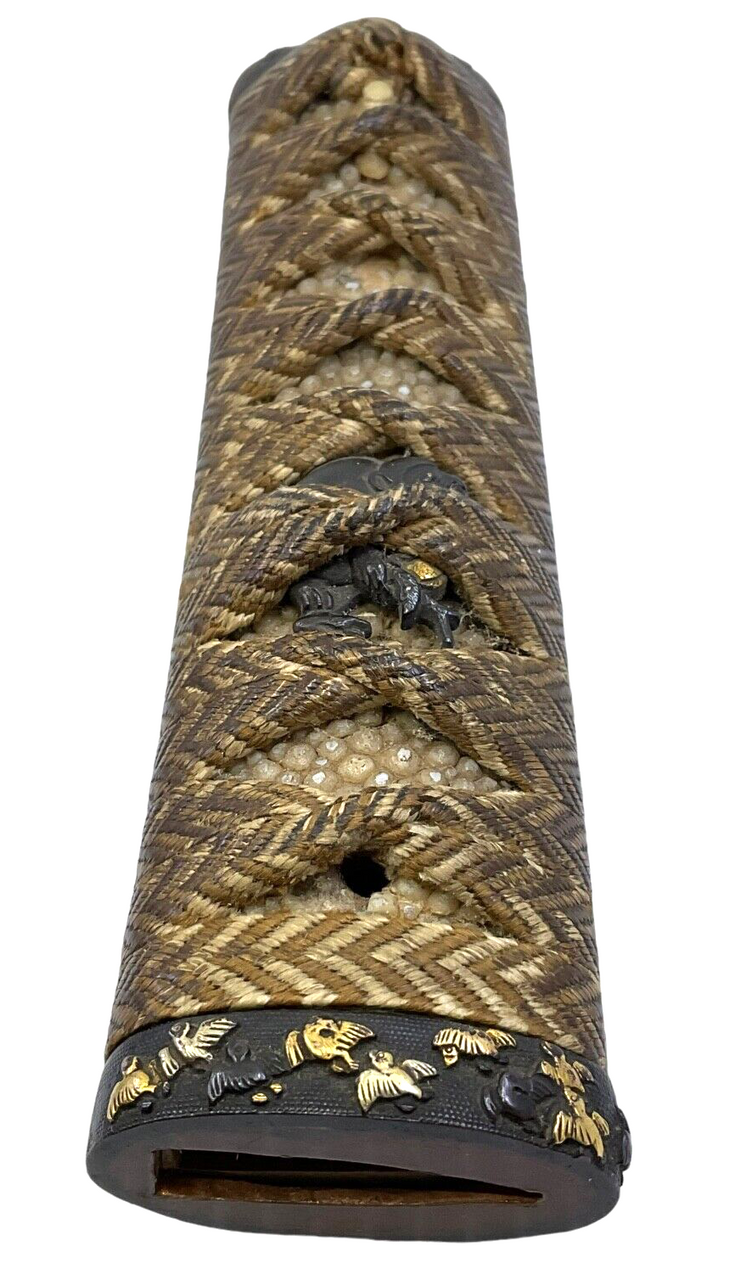 WW2 Imperial Japanese Sword Handle With Wrap & Minuki Length 6 Inches WW2 Imperial Japanese Sword Handle With Wrap & Minuki Length 6 Inches