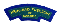 Canadian Highland Fusiliers Of Canada Shoulder Title Insignia