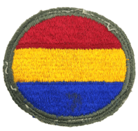 WW2 US Replacement and School Command SSI Patch Snow Back