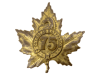 WW1 Canadian 75th Battalion Officers Cap Badge Insignia