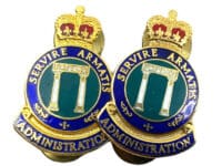 Canadian Forces Administration Collars Insignia Pair