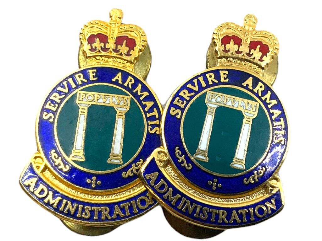 Canadian Forces Administration Collars Insignia Pair Canadian Forces Administration Collars Insignia Pair