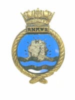 British Royal Navy Minewatching Service Cap Badge