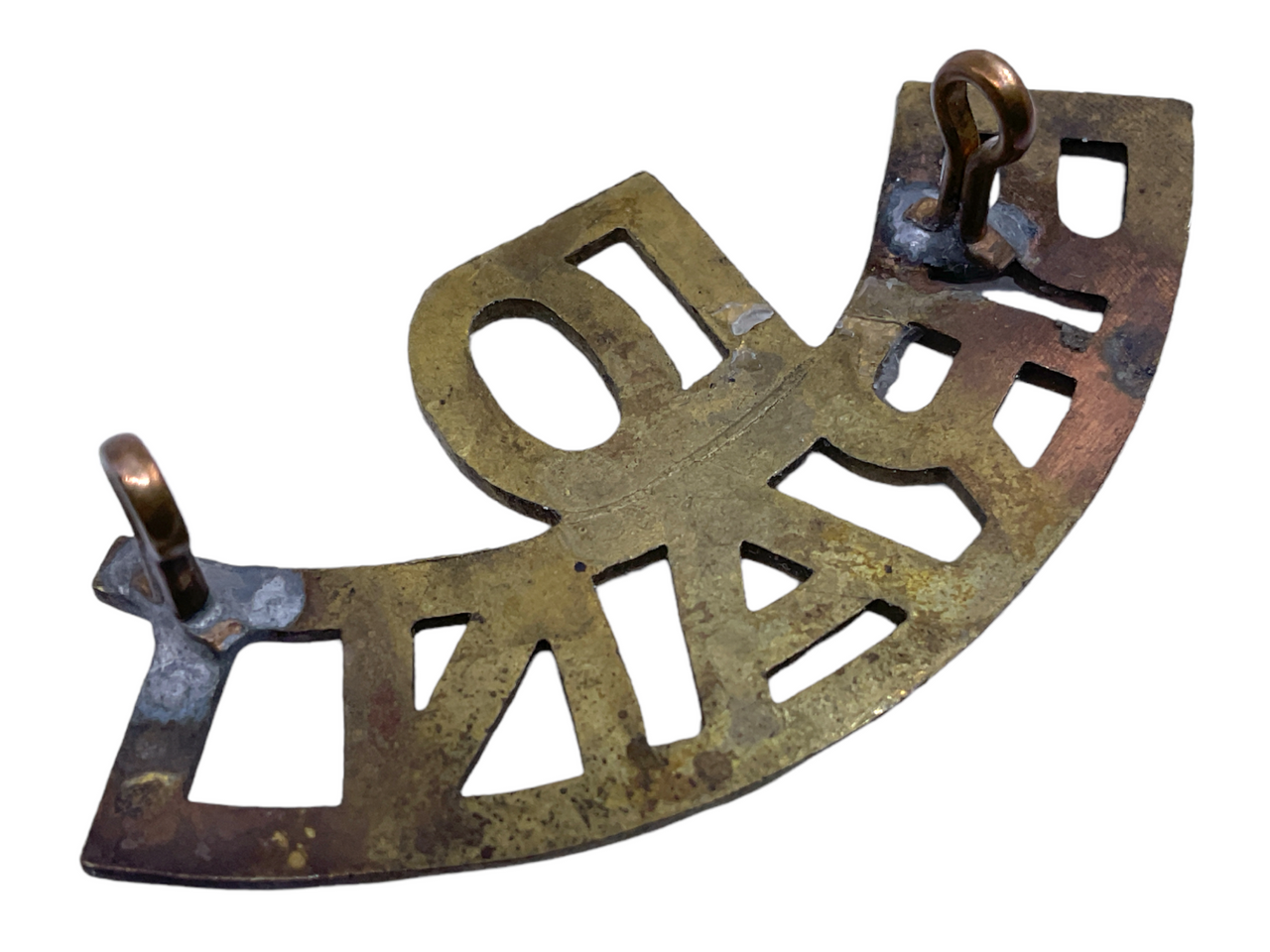 Canadian 10th Brant Dragoons Brass Shoulder Title SINGLE Canadian 10th Brant Dragoons Brass Shoulder Title SINGLE