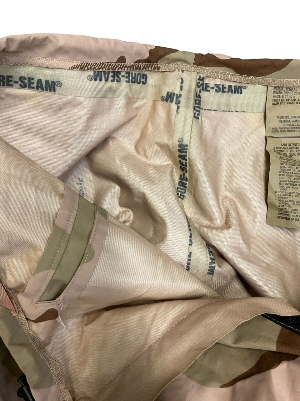 US DCU Desert Camouflage Gortex Trousers Pants Size Medium Regular US DCU Desert Camouflage Gortex Trousers Pants Size Medium Regular