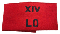 WW2 Canadian 14th Army Liaison Officer LO Red Brassard Armband