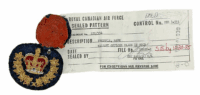 Canadian Forces RCAF MWO Sealed Pattern Bullion Rank Insignia Single