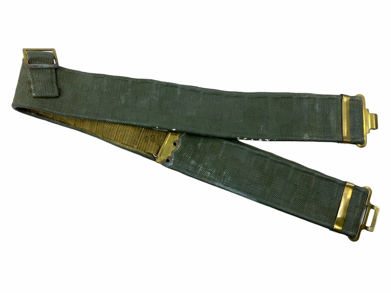 WW2 Canadian 37 Pattern Web Belt Blancoed WW2 Canadian 37 Pattern Web Belt Blancoed