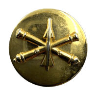 US Army Rocket Artillery DUI Collar Badge Insignia Clutch Back