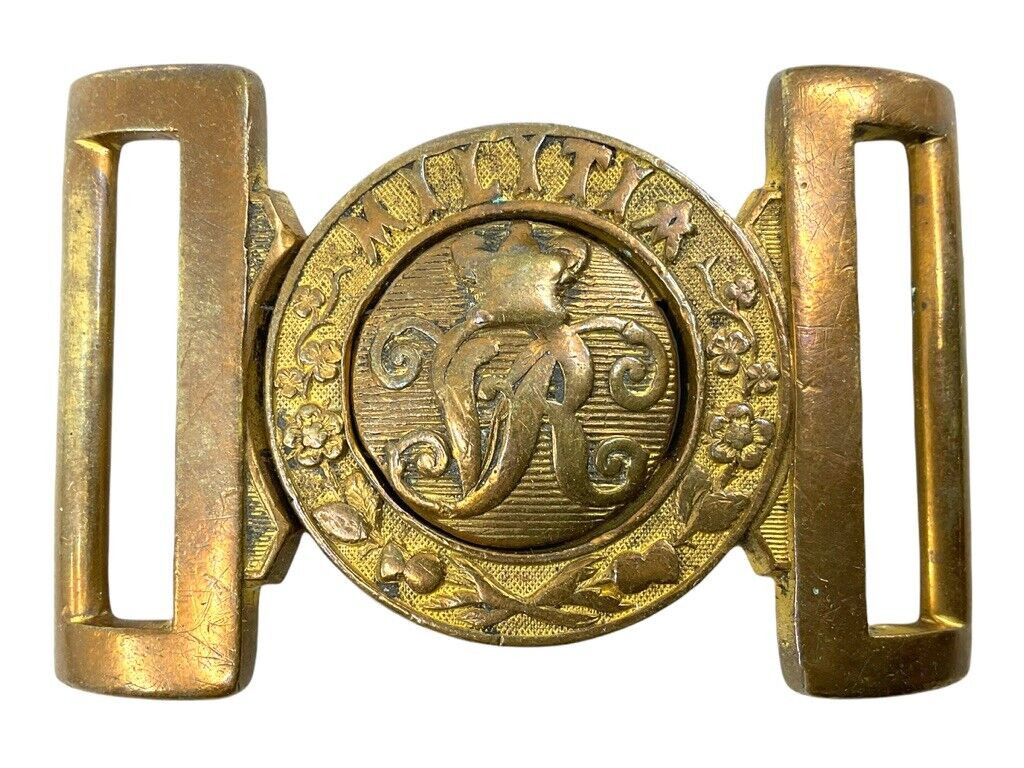 British Victorian Militia Belt Buckle Bent and Parker Birmingham Maker Marked British Victorian Militia Belt Buckle Bent and Parker Birmingham Maker Marked