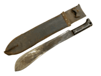 WW2 Canadian Machete And C Broad Arrow Leather Scabbard 1943 Dated Blade