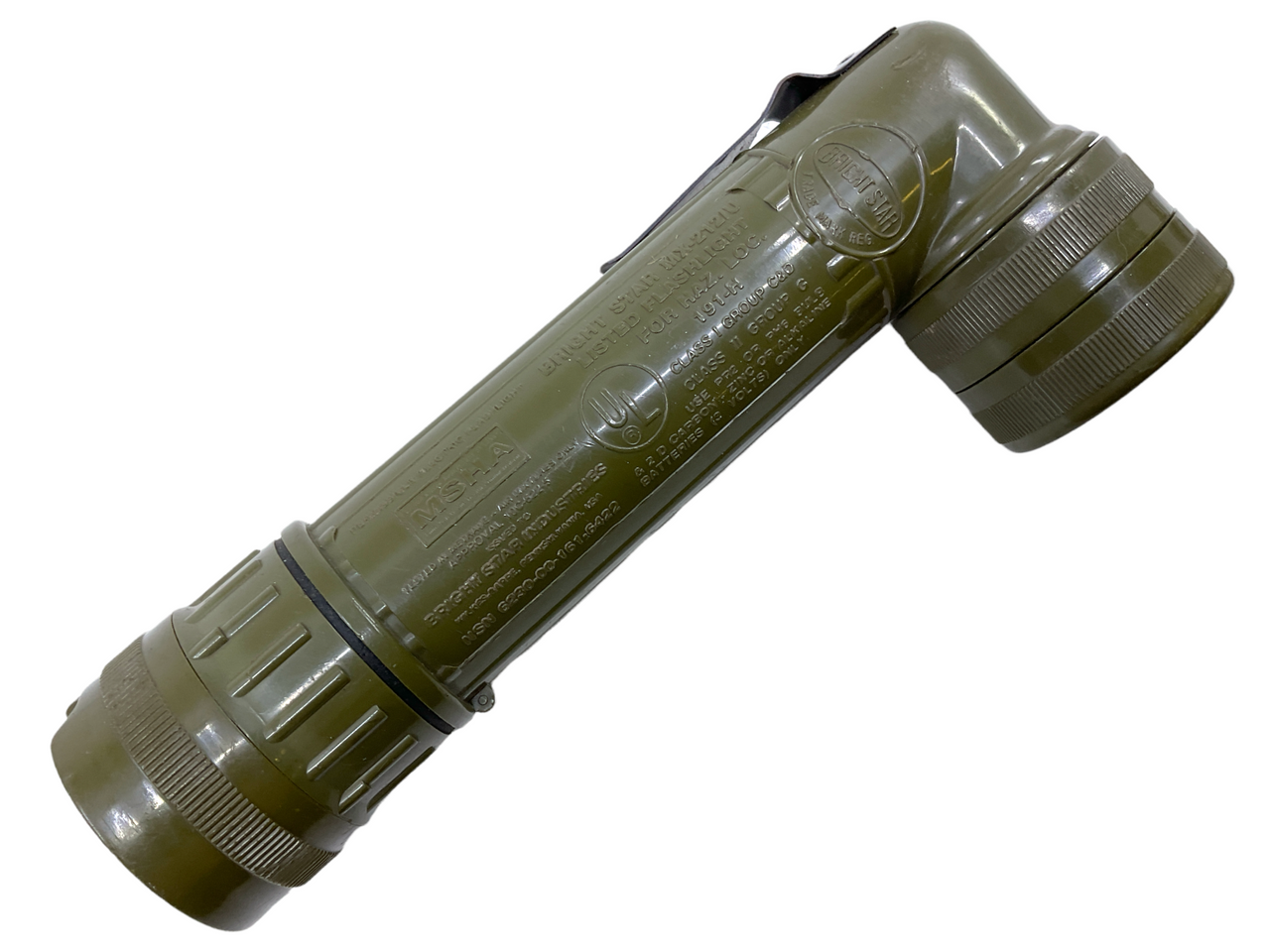 Vietnam War US Bright Star MX212 Angled Flashlight - Military